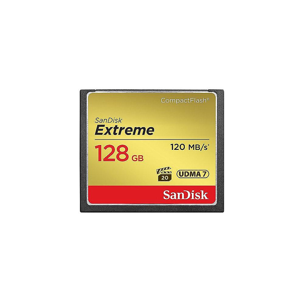SanDisk Extreme 128 GB CompactFlash Speicherkarte (120 MB/s), SanDisk, Extreme, 128, GB, CompactFlash, Speicherkarte, 120, MB/s,