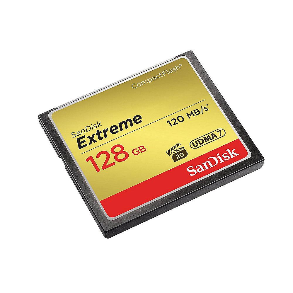 SanDisk Extreme 128 GB CompactFlash Speicherkarte (120 MB/s), SanDisk, Extreme, 128, GB, CompactFlash, Speicherkarte, 120, MB/s,