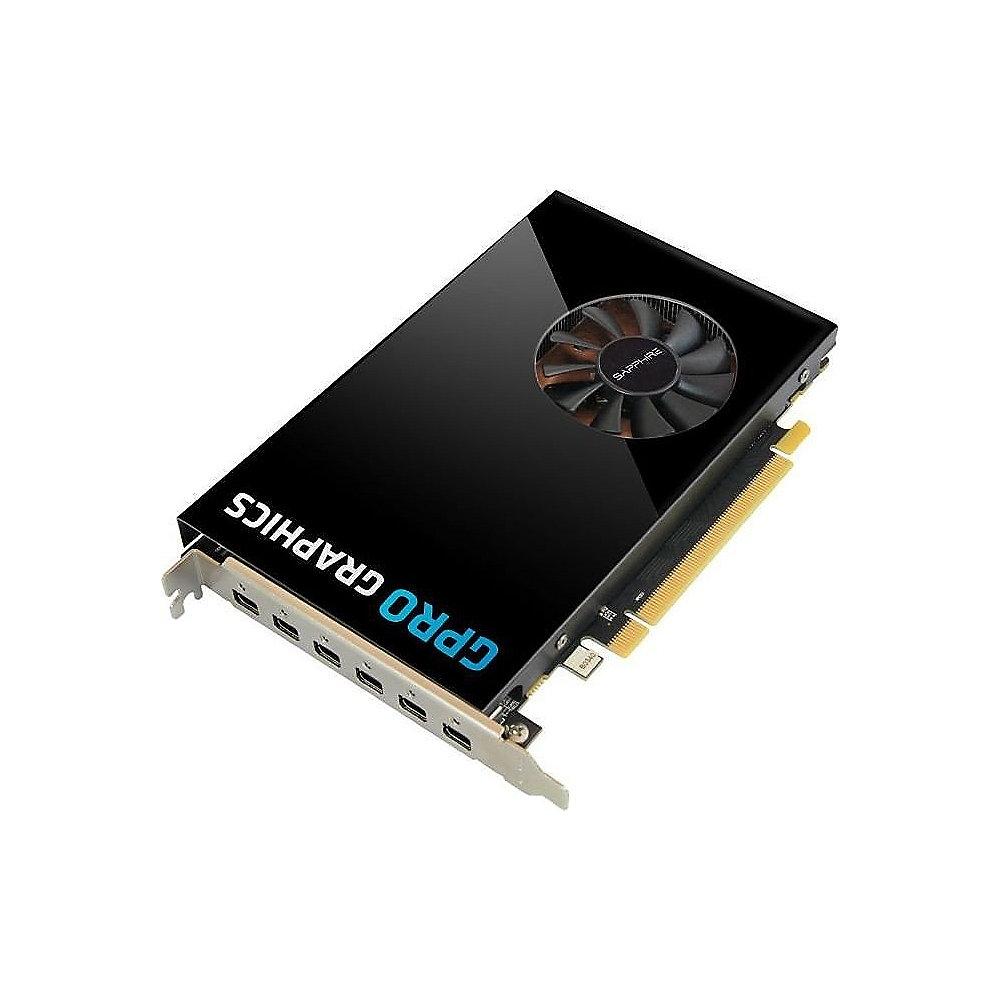 Sapphire AMD GPro E8870 4GB GDDR5 6x mDP Grafikkarte, Sapphire, AMD, GPro, E8870, 4GB, GDDR5, 6x, mDP, Grafikkarte