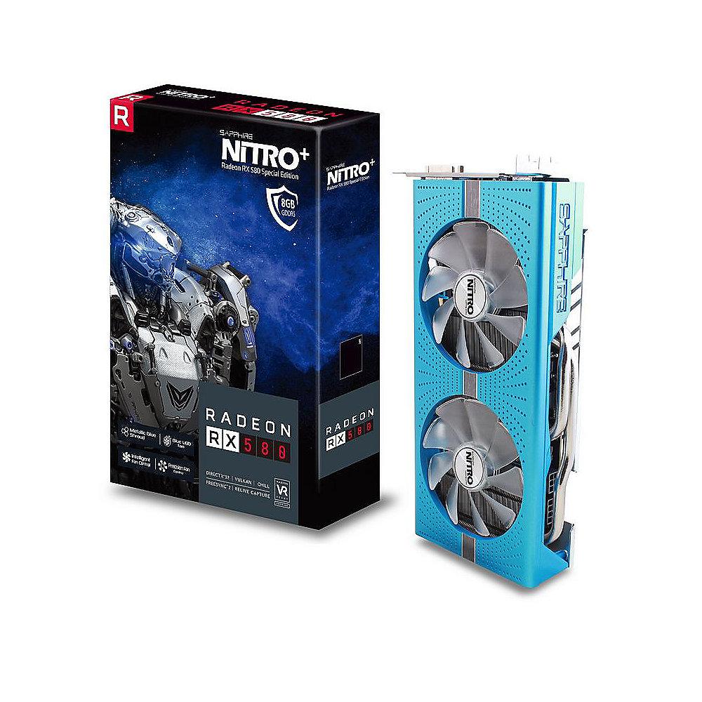 Sapphire AMD Radeon RX 580 Nitro  SE OC 8GB Grafikkarte 2xHDMI/2xDP/DVI-D, Sapphire, AMD, Radeon, RX, 580, Nitro, SE, OC, 8GB, Grafikkarte, 2xHDMI/2xDP/DVI-D