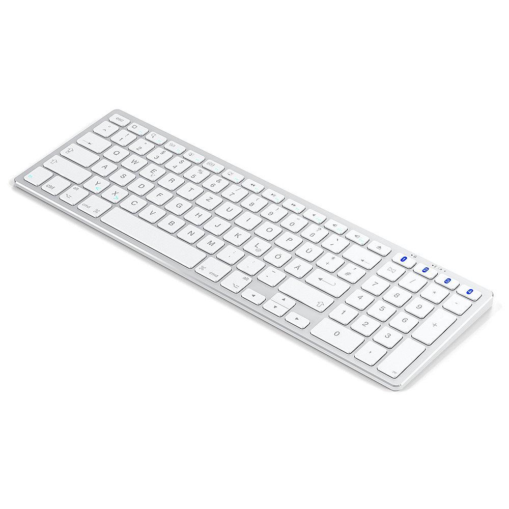 Satechi Aluminium Slim Bluetooth Tastatur kabellos für Mac silber