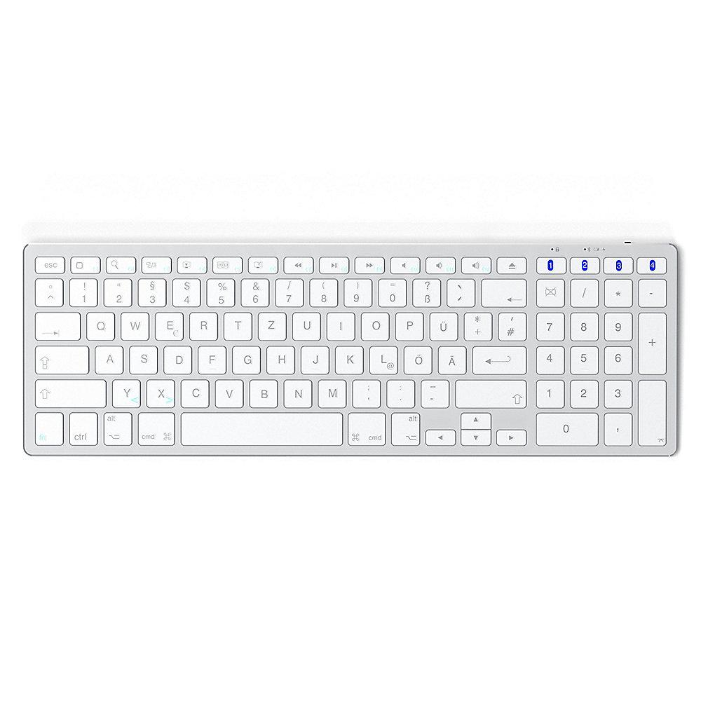 Satechi Aluminium Slim Bluetooth Tastatur kabellos für Mac silber