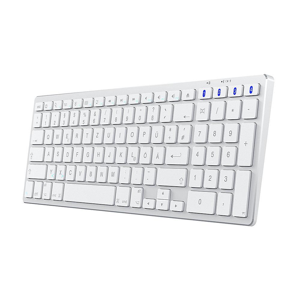 Satechi Aluminium Slim Bluetooth Tastatur kabellos für Mac silber