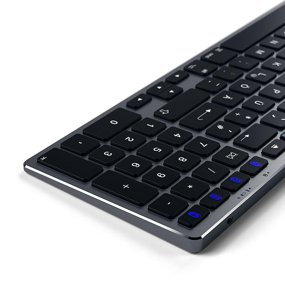 Satechi Aluminium Slim Bluetooth Tastatur kabellos für Mac space grey