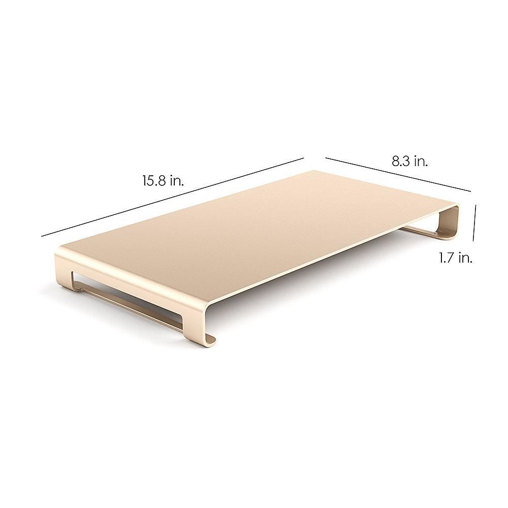 Satechi Slim Aluminum Monitor Stand Gold, Satechi, Slim, Aluminum, Monitor, Stand, Gold