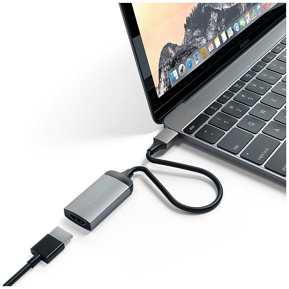 Satechi USB-C auf 4K HDMI Adapter Space Gray, Satechi, USB-C, 4K, HDMI, Adapter, Space, Gray