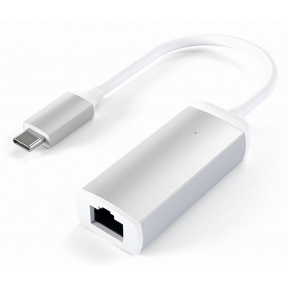 Satechi USB-C auf Ethernet Adapter Silber, Satechi, USB-C, Ethernet, Adapter, Silber