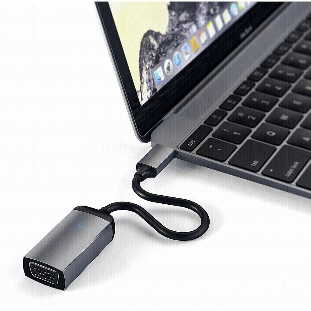 Satechi USB-C auf VGA Adapter Space Gray, Satechi, USB-C, VGA, Adapter, Space, Gray