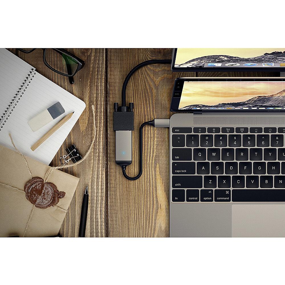 Satechi USB-C auf VGA Adapter Space Gray, Satechi, USB-C, VGA, Adapter, Space, Gray