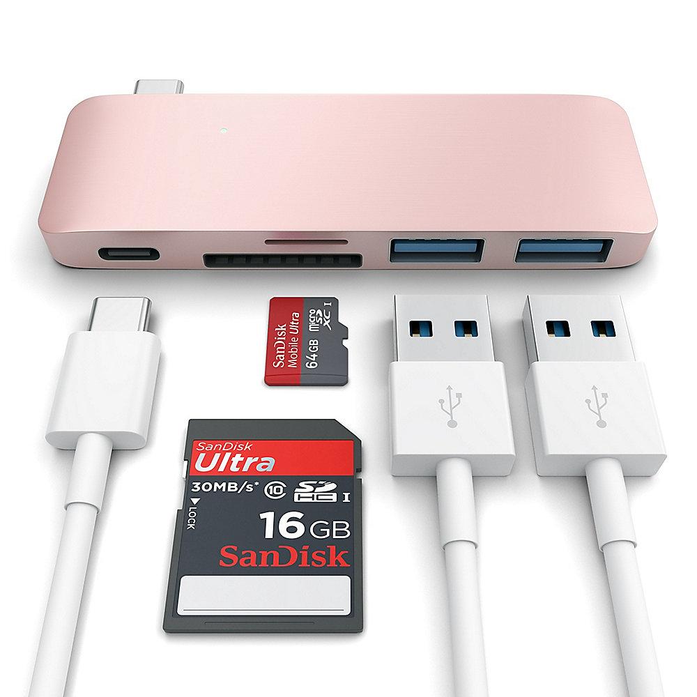 Satechi USB-C Passthrough Hub Rose Gold für Macbook 12