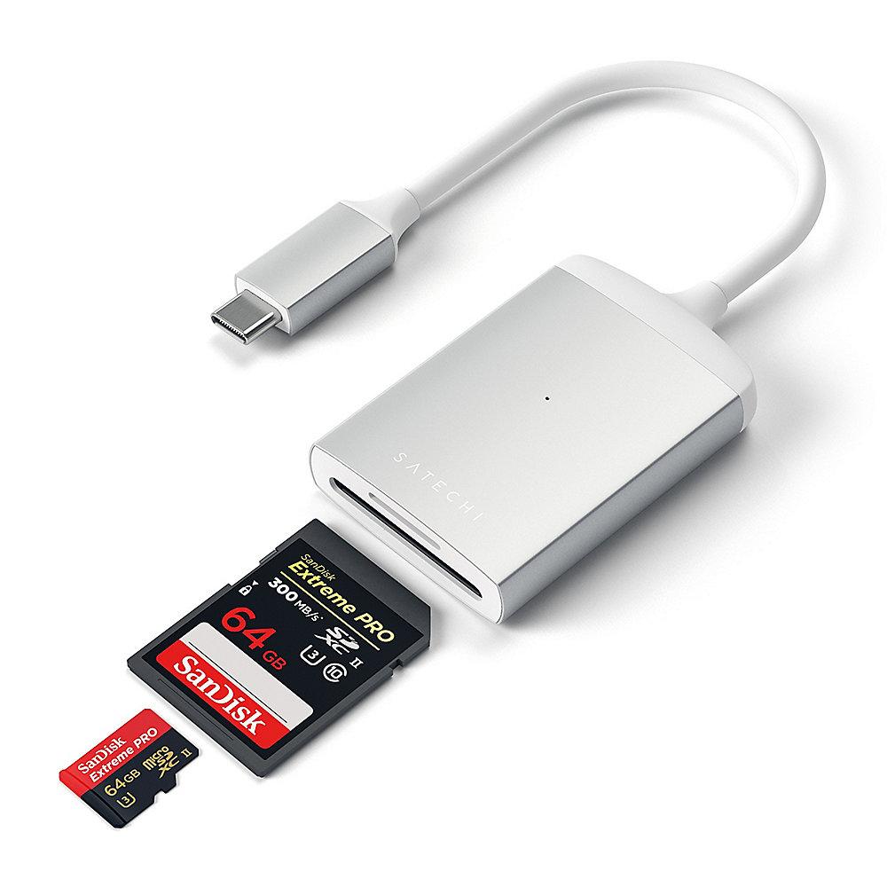 Satechi USB-C UHS-II Micro/SD Card Reader Silber