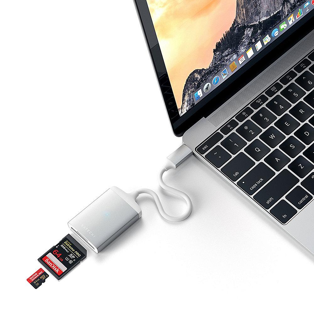 Satechi USB-C UHS-II Micro/SD Card Reader Silber