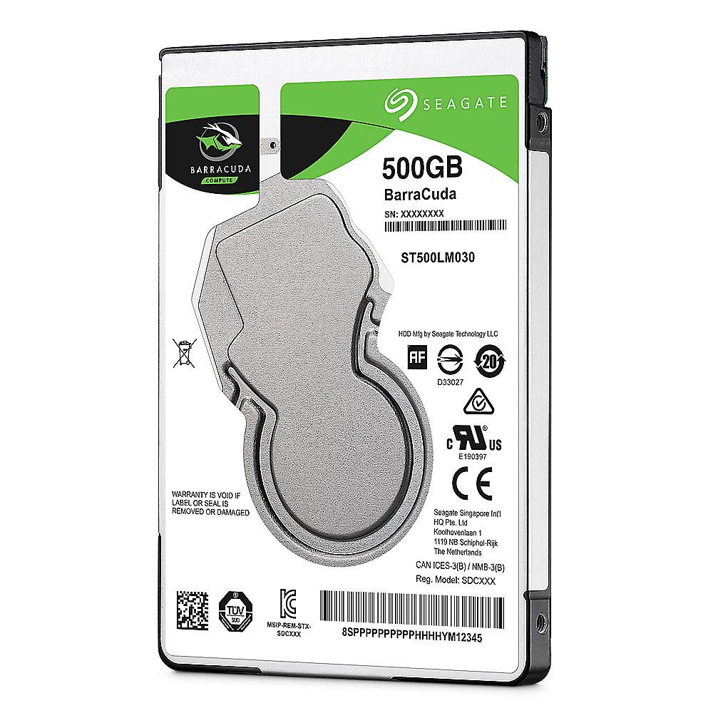 Seagate BarraCuda HDD ST500LM030 - 500GB 5400rpm 128MB 2.5zoll SATA600