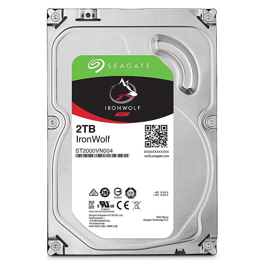 Seagate IronWolf NAS HDD ST2000VN004 - 2TB 3.5zoll SATA600   2 Jahre Rescue, Seagate, IronWolf, NAS, HDD, ST2000VN004, 2TB, 3.5zoll, SATA600, , 2, Jahre, Rescue