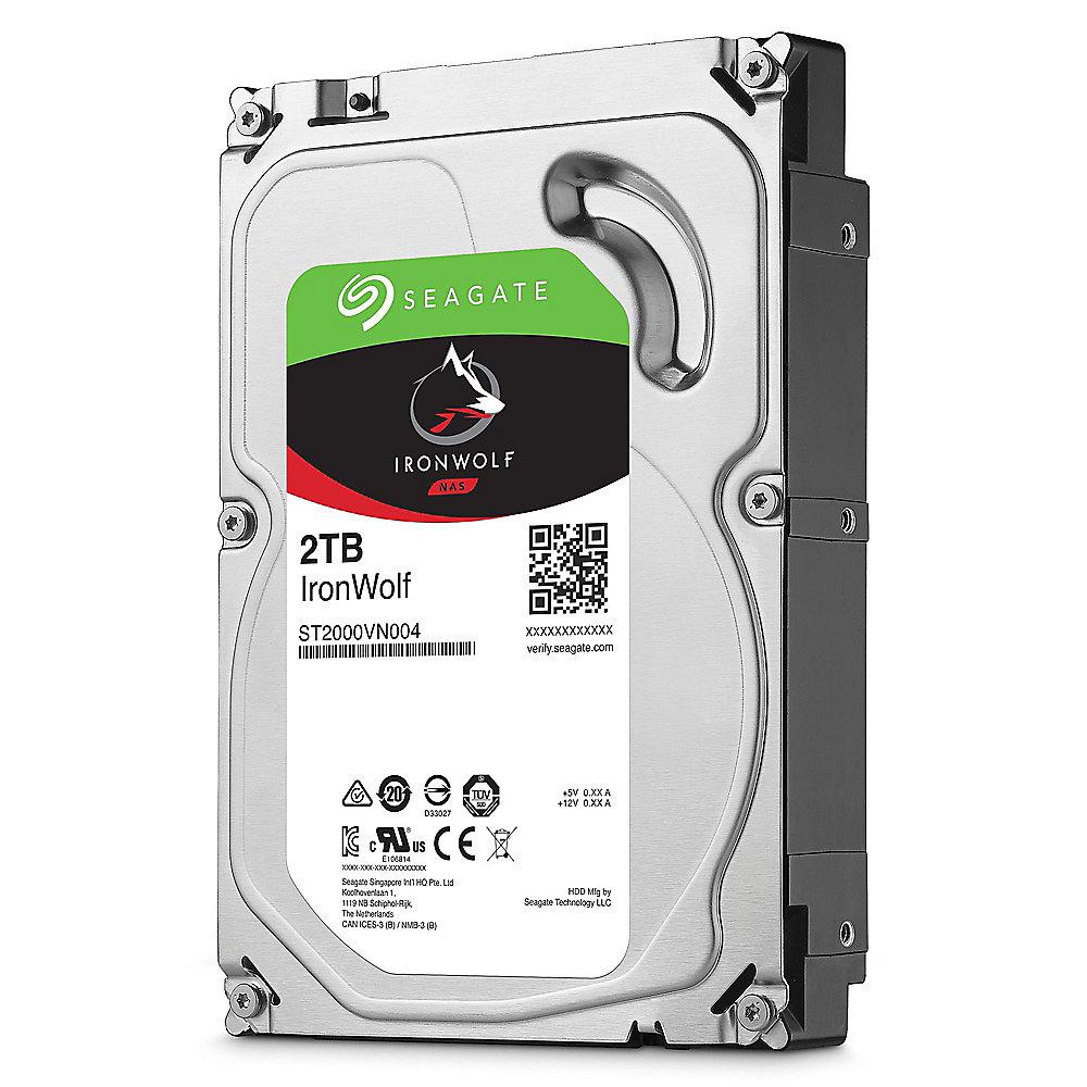 Seagate IronWolf NAS HDD ST2000VN004 - 2TB 3.5zoll SATA600   2 Jahre Rescue