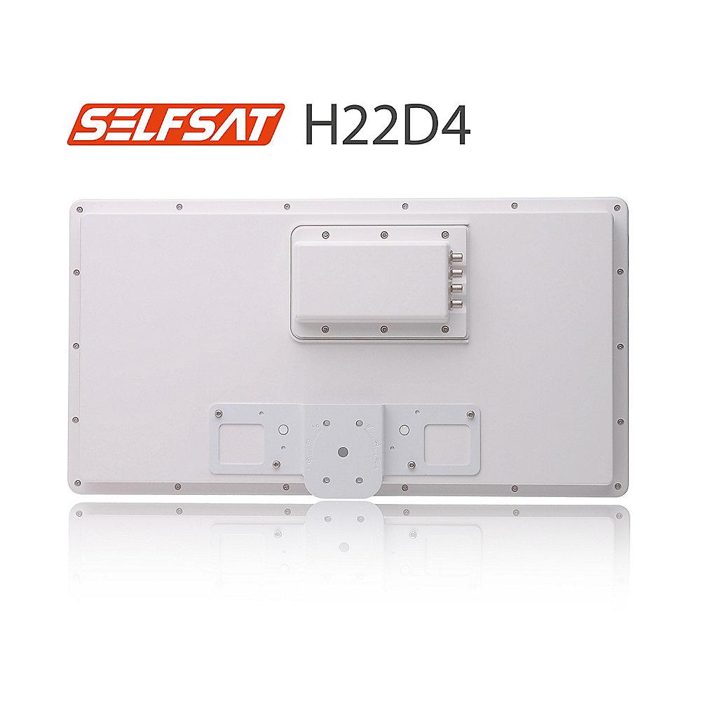 Selfsat H22D4 Flachantenne mit austauschbarem Quad-LNB