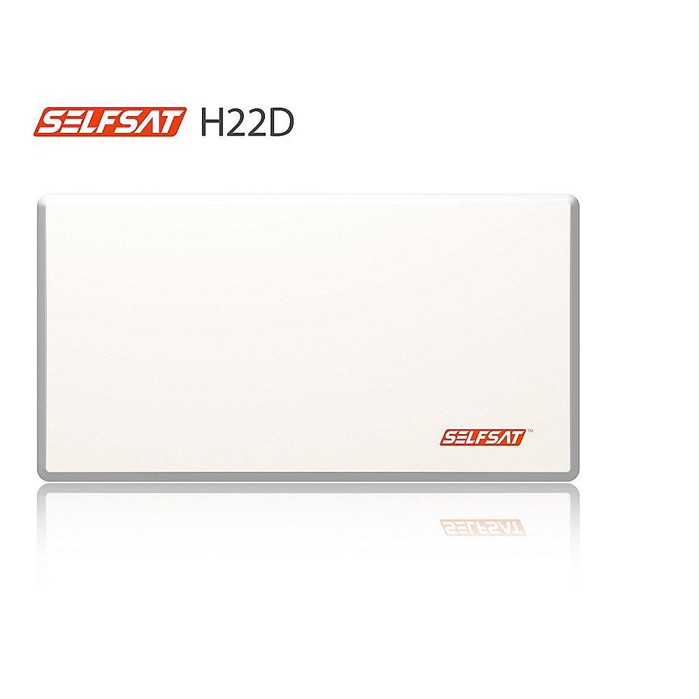 Selfsat H22D4 Flachantenne mit austauschbarem Quad-LNB
