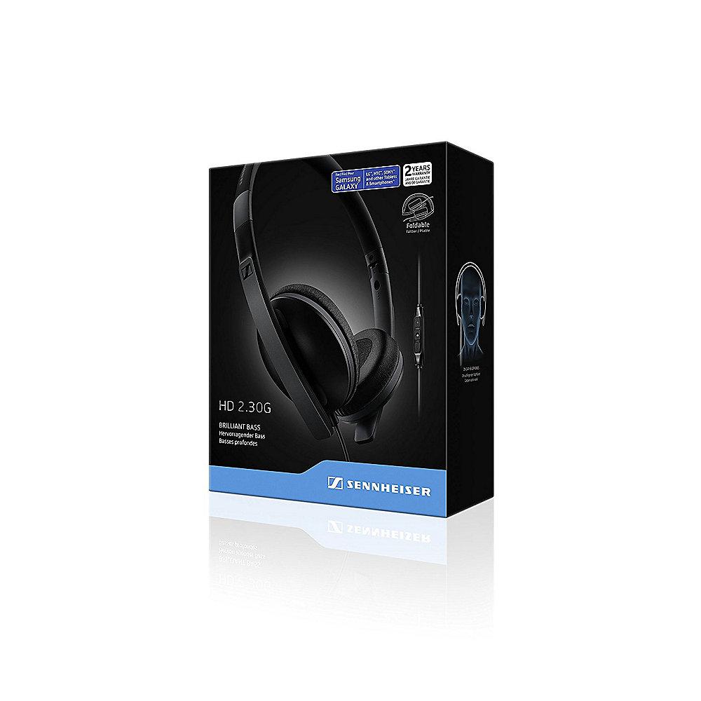 Sennheiser HD 2.30G On-Ear-Kopfhörer ohraufliegend für Android Geräte schwarz, Sennheiser, HD, 2.30G, On-Ear-Kopfhörer, ohraufliegend, Android, Geräte, schwarz