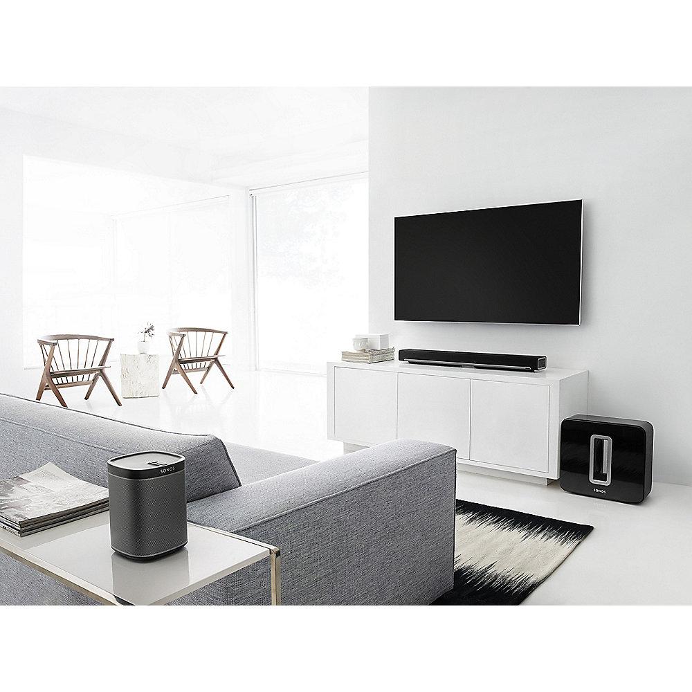 Set: Sonos PLAYBAR schwarz HiFi-Soundbar für TV   Sonos One weiß