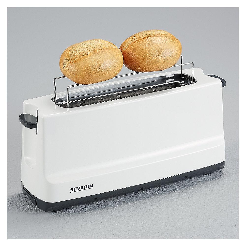 Severin AT 2232 Automatik Langschlitztoaster Start Weiß-Grau