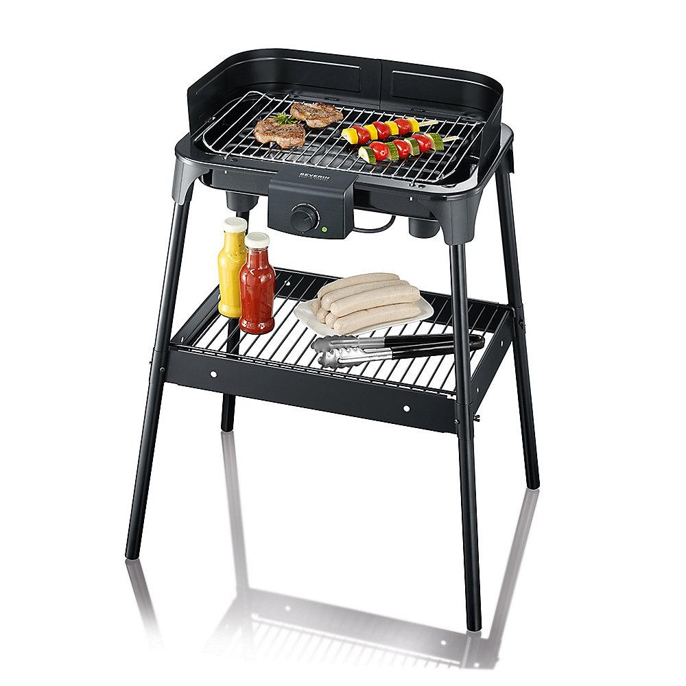 Severin PG 8532 Barbecue-Grill mit Standgestell schwarz, Severin, PG, 8532, Barbecue-Grill, Standgestell, schwarz