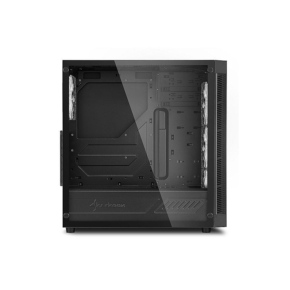 Sharkoon TG5 Midi-Tower ATX Gaming Gehäuse Rote LED, Seitenfenster