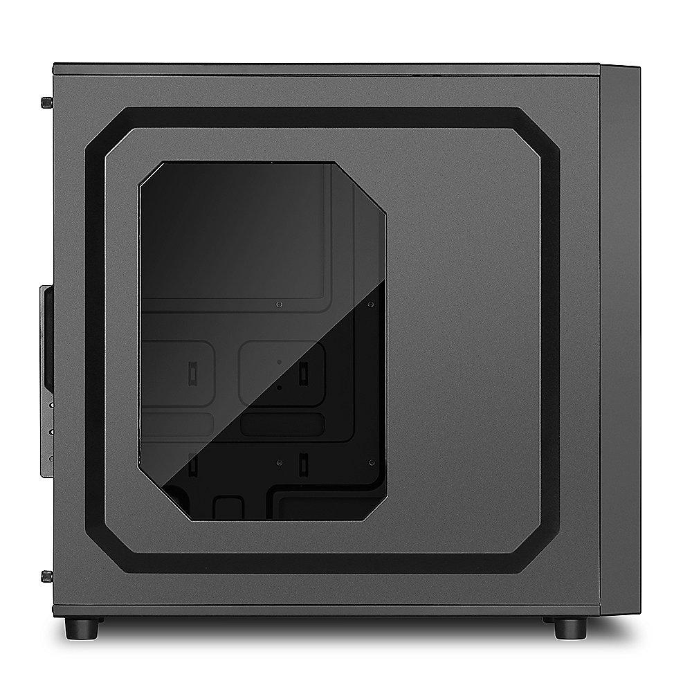 Sharkoon VS4-W Midi-Tower ATX Gehäuse USB3.0 mit Seitenfenster schwarz