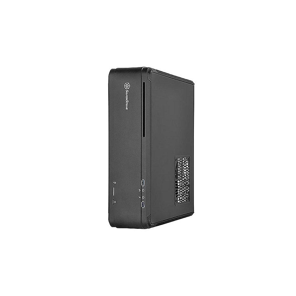 SilverStone Fortress Aluminium Mini-ITX Gehäuse SST-FTZ01B USB3.0 schwarz (o.NT)