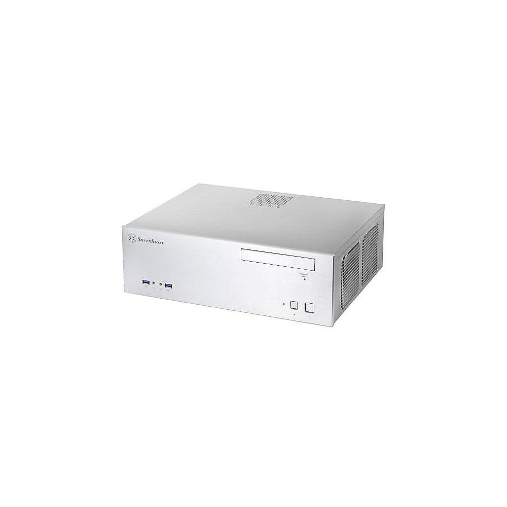 SilverStone GRANDIA GD04 HTPC-Gehäuse  mATX, mDTX, ITX USB3.0 silber