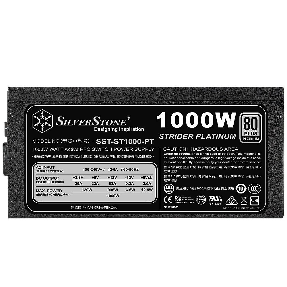 SilverStone Strider SST-ST1000-PT Netzteil 1000 Watt 80  Platinum modular