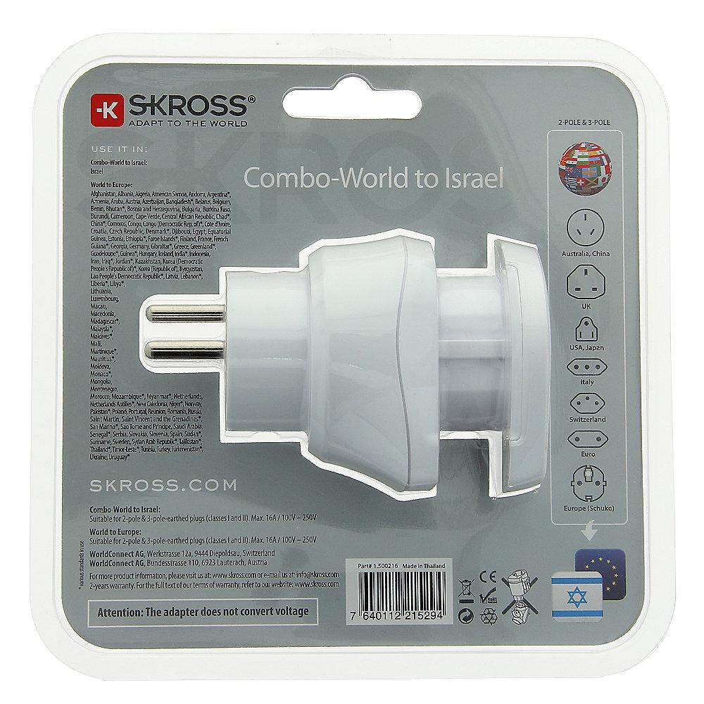 SKROSS Adapter Combo World to Israel 3-polig (16A) Reiseadapter, SKROSS, Adapter, Combo, World, to, Israel, 3-polig, 16A, Reiseadapter