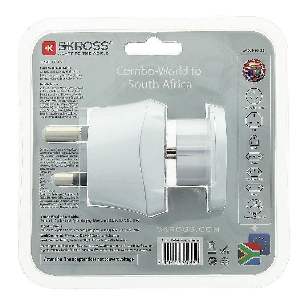 SKROSS Adapter Combo World to South Africa 3-polig (16A) Reiseadapter, SKROSS, Adapter, Combo, World, to, South, Africa, 3-polig, 16A, Reiseadapter