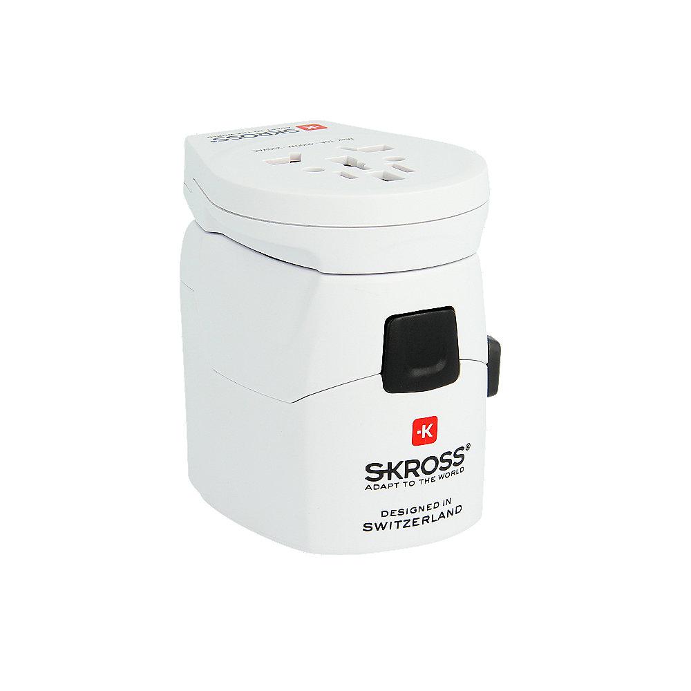 SKROSS World Adapter Pro World & USB 3-polig (6.3A) Reiseadapter