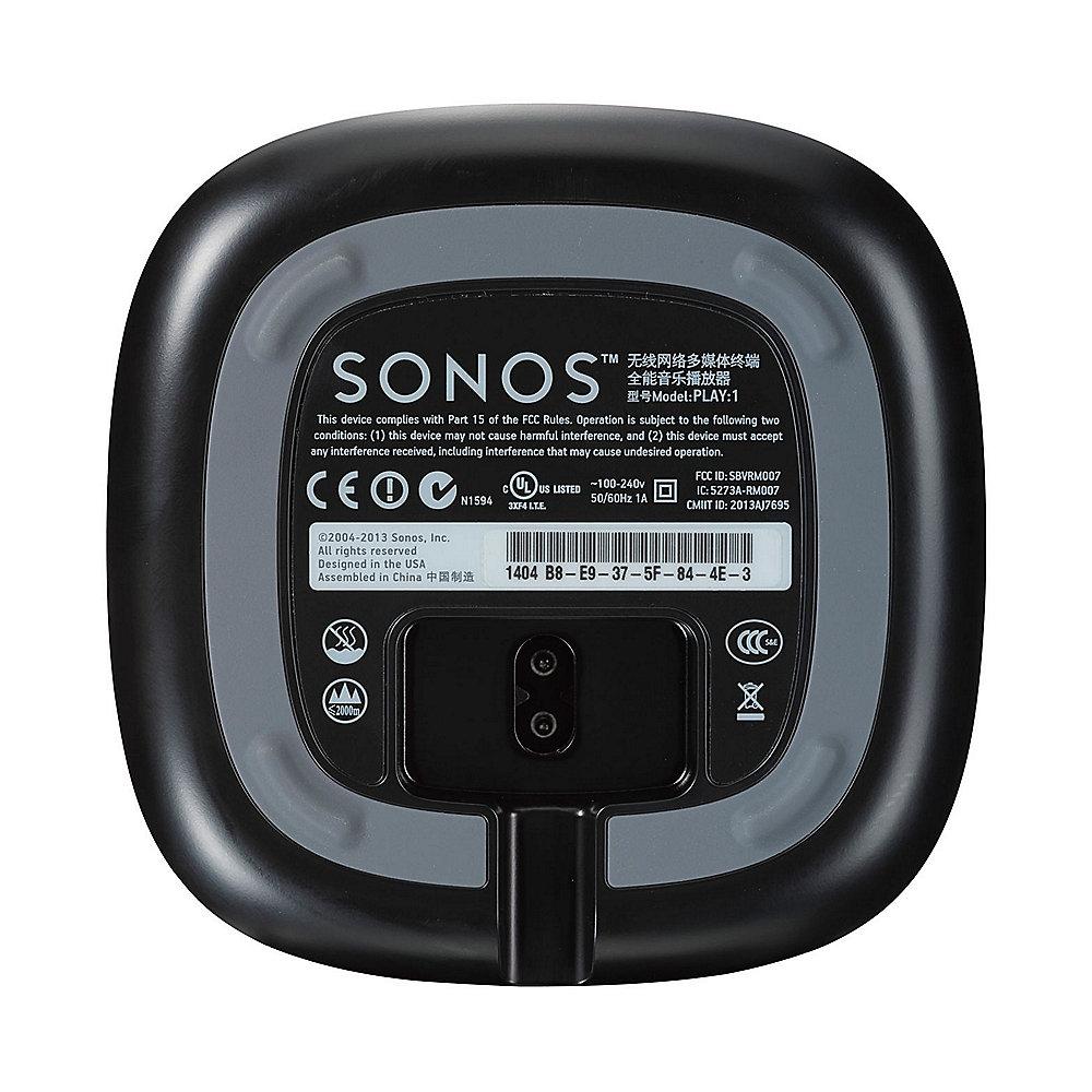Sonos PLAY:1 Paar schwarz Kompakter Multiroom Smart Speaker für Music Streaming, Sonos, PLAY:1, Paar, schwarz, Kompakter, Multiroom, Smart, Speaker, Music, Streaming
