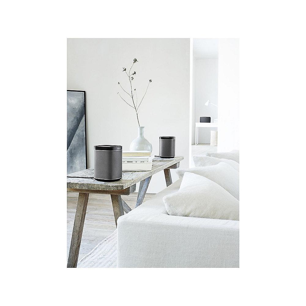 Sonos PLAY:1 Paar schwarz Kompakter Multiroom Smart Speaker für Music Streaming