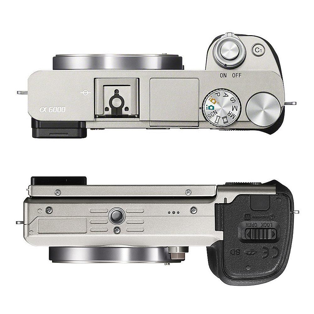 Sony Alpha 6000 Gehäuse Systemkamera silber, Sony, Alpha, 6000, Gehäuse, Systemkamera, silber
