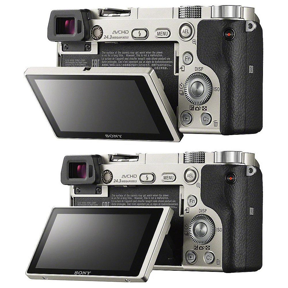 Sony Alpha 6000 Gehäuse Systemkamera silber, Sony, Alpha, 6000, Gehäuse, Systemkamera, silber