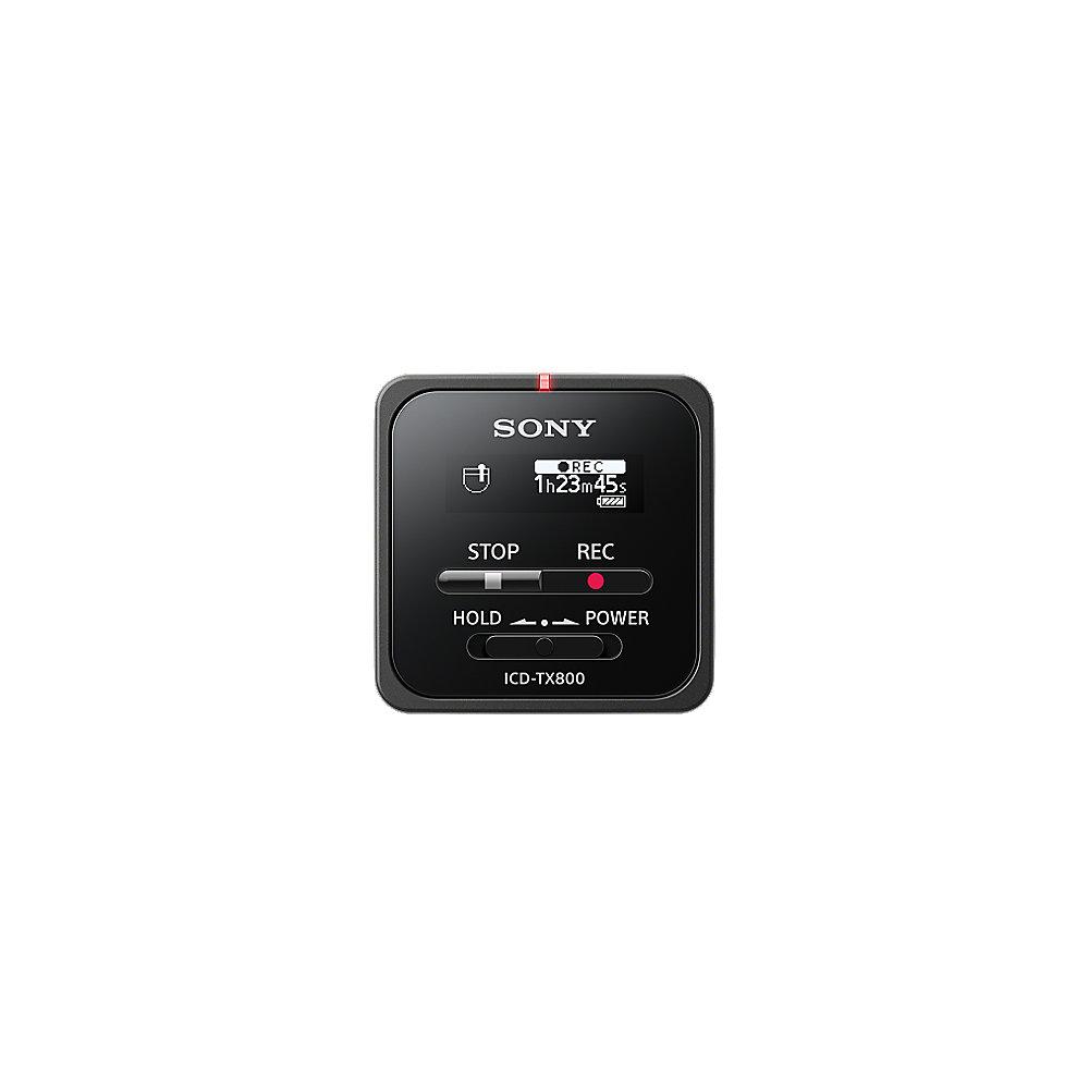 Sony ICD-TX800 Diktiergerät Mono 16GB, Fernsteuerung, Schwarz