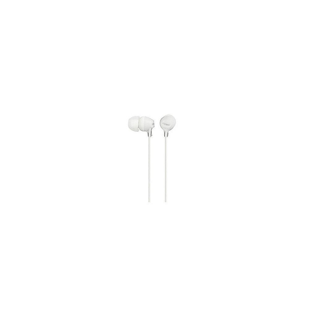 Sony MDR-EX15LPW In Ear Kopfhörer -  Weiß, Sony, MDR-EX15LPW, Ear, Kopfhörer, Weiß