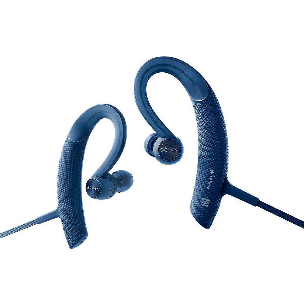 Sony MDR-XB80BS In Ear Kopfhörer kabellos Bluetooth NFC Extra Bass Blau