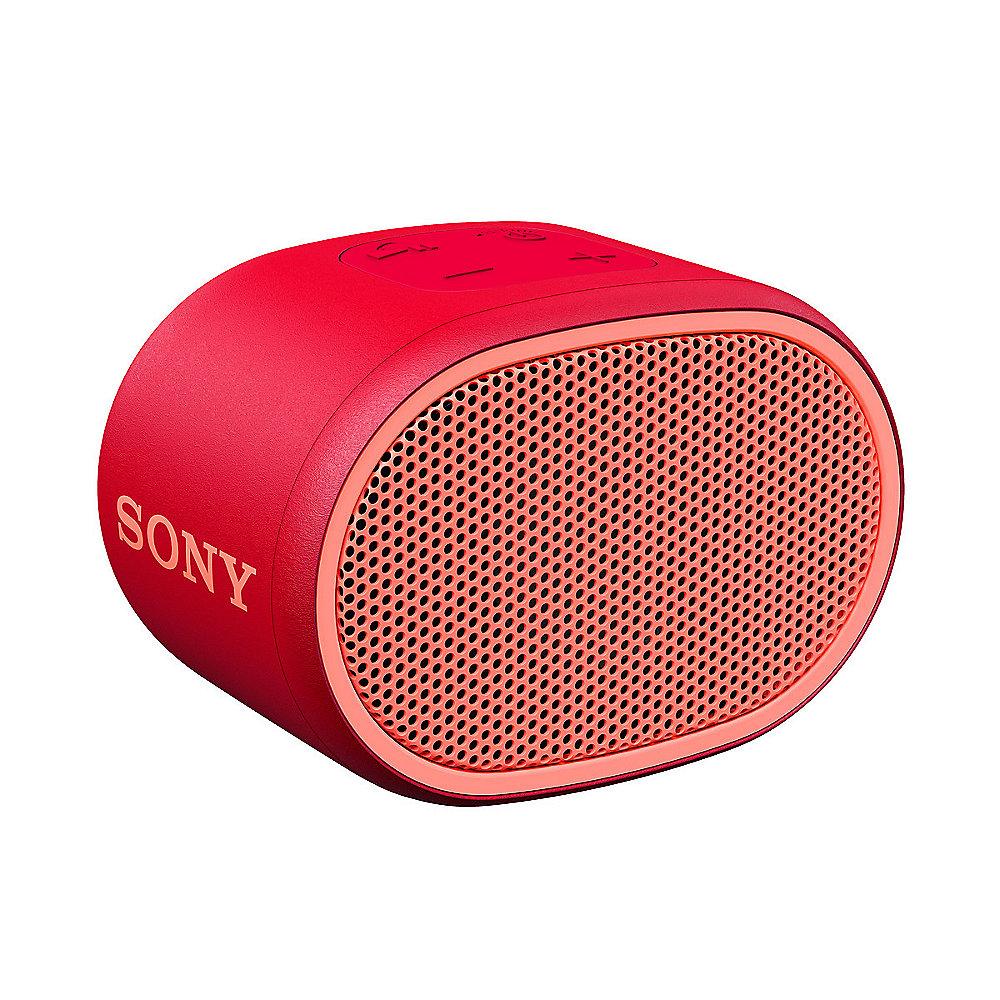 Sony SRS-XB01 tragbarer Bluetooth Lautspr. 6h Akku Spritzwassergesch. rot