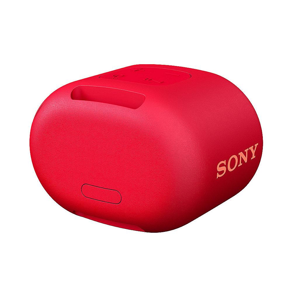 Sony SRS-XB01 tragbarer Bluetooth Lautspr. 6h Akku Spritzwassergesch. rot