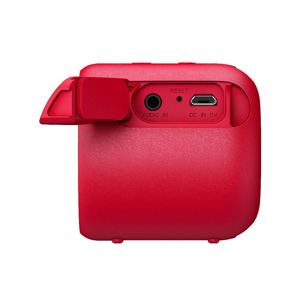 Sony SRS-XB01 tragbarer Bluetooth Lautspr. 6h Akku Spritzwassergesch. rot