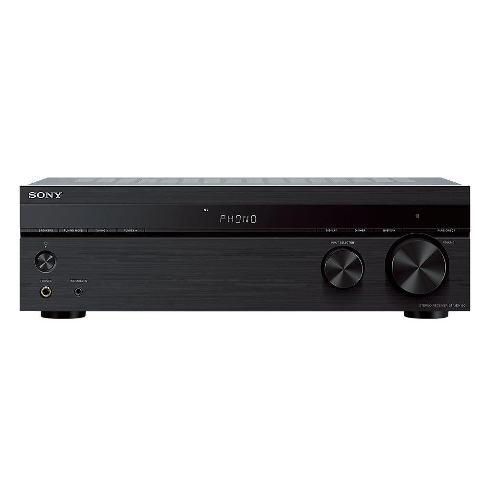 SONY STR-DH190 2-Kanal-Stereo-Receiver schwarz mit Bluetooth, Phono-Eingang