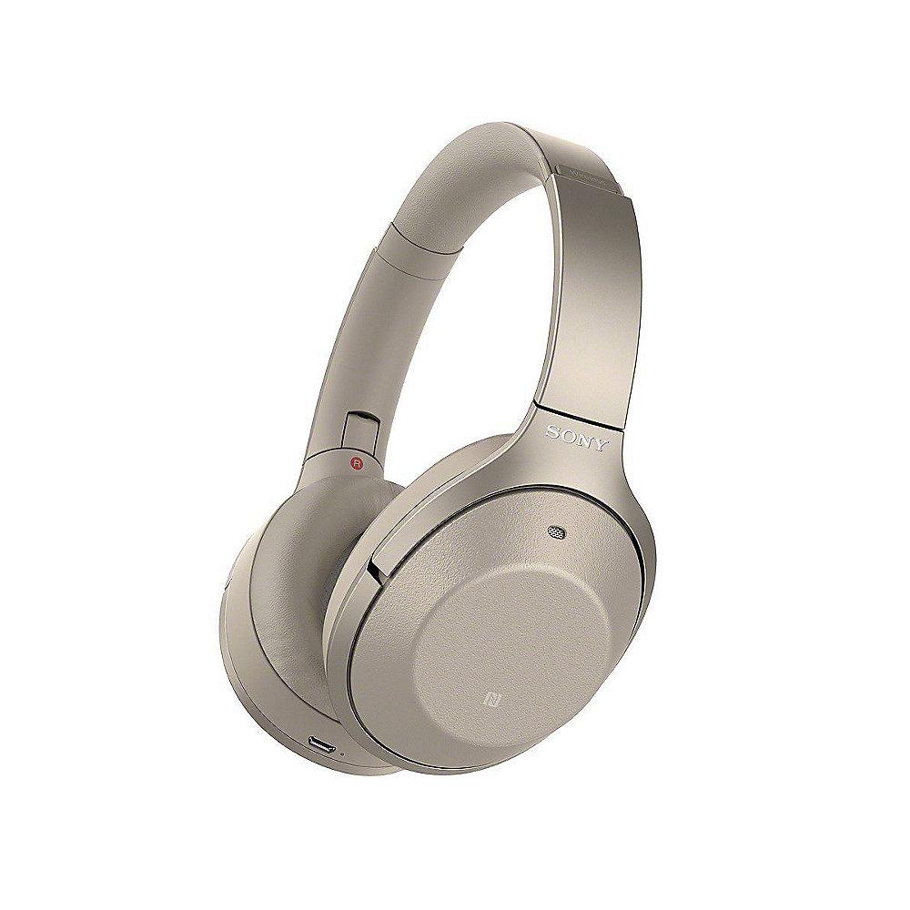 Sony WH-1000XM2 Champagner Over Ear Kopfhörer mit Noise Cancelling und Bluetooth