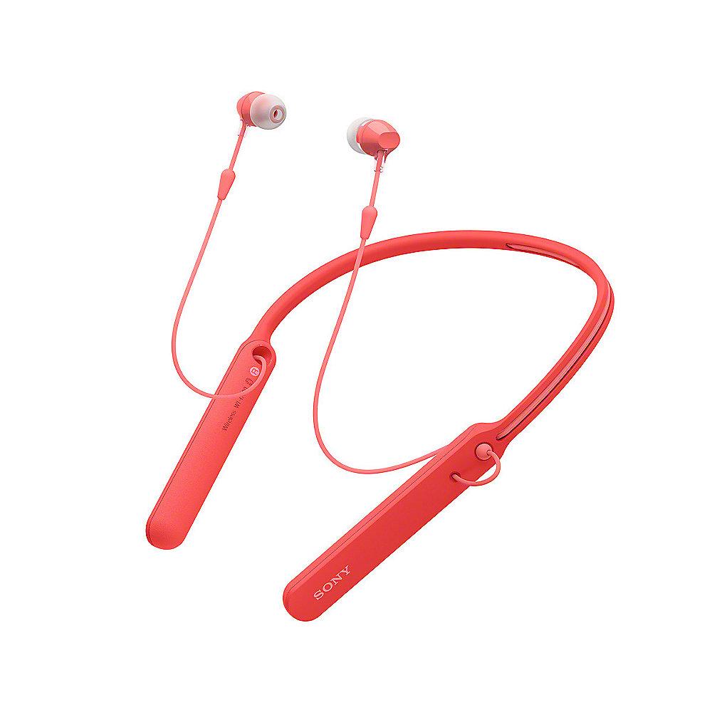 Sony WI-C400 Bluetooth In Ear Kopfhörer Neckband NFC Headset rot