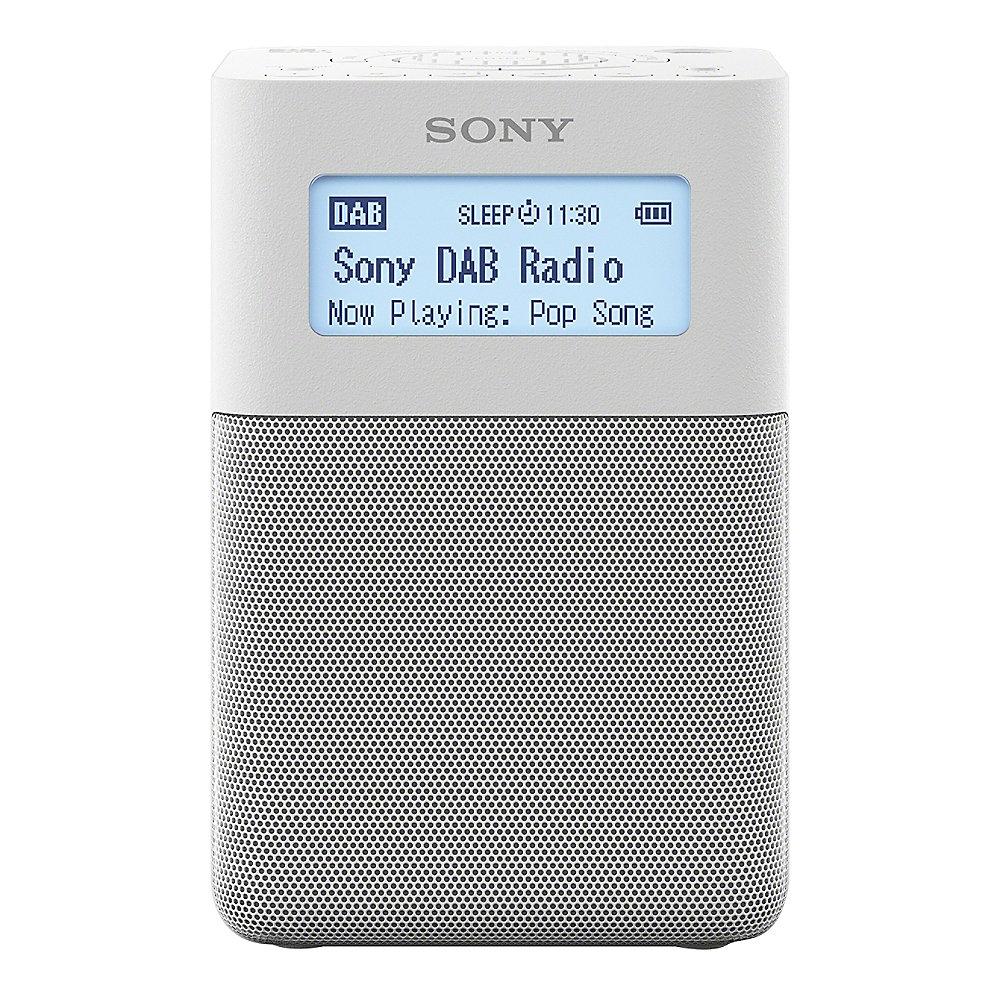 Sony XDR-V20DW Digitalradio DAB /FM integrierter Akku weiß