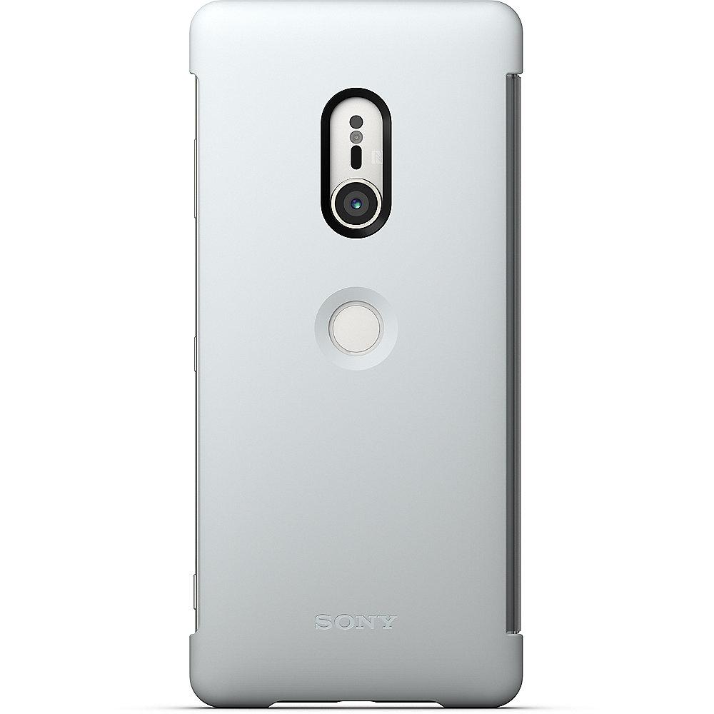 Sony XZ3 - Style Cover Touch SCTH70, White Silver, Sony, XZ3, Style, Cover, Touch, SCTH70, White, Silver