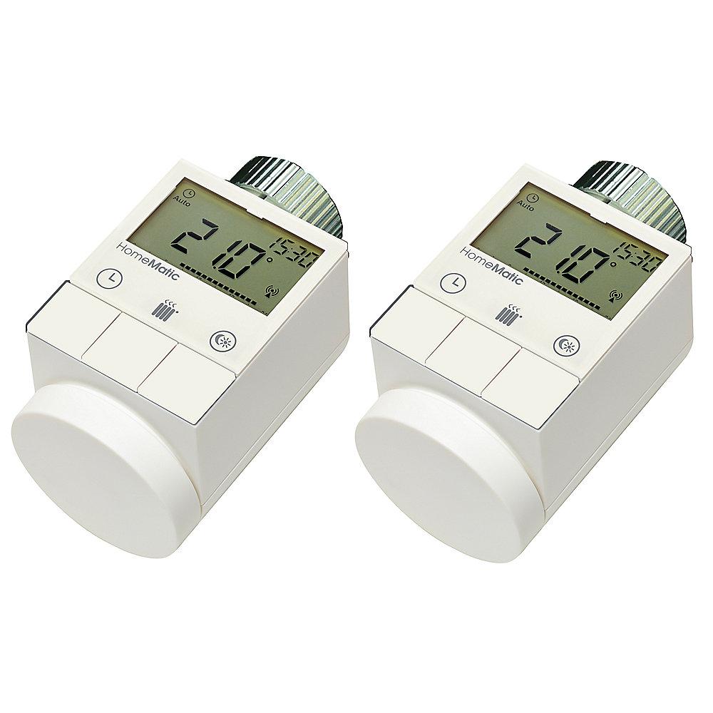 Sparpaket: 2x HomeMatic 105155 HM-CC-RT-DN Funk-Heizkörperthermostat, Sparpaket:, 2x, HomeMatic, 105155, HM-CC-RT-DN, Funk-Heizkörperthermostat