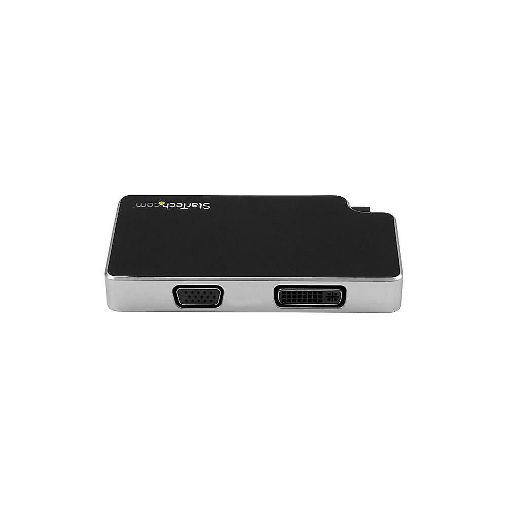 Startech 3-in1 USB-C Adapter 4K VGA/DVI/HDMI schwarz